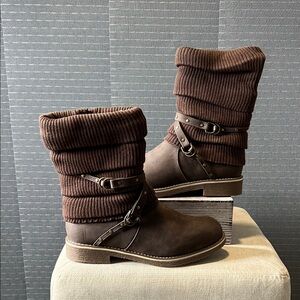 Dream Pairs Buckle Strap Mid Calf Boots